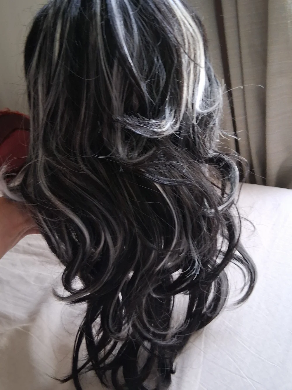 Target Black and Silver Long Wavy Women's Wig